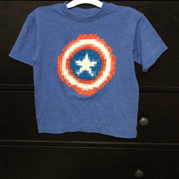 Marvel Captain America pixel kids T-shirt - Picture 1 of 4